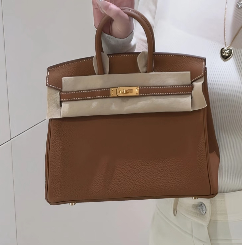 99新 Hermes/爱马仕 birkin25 金棕金扣 togo皮 C刻