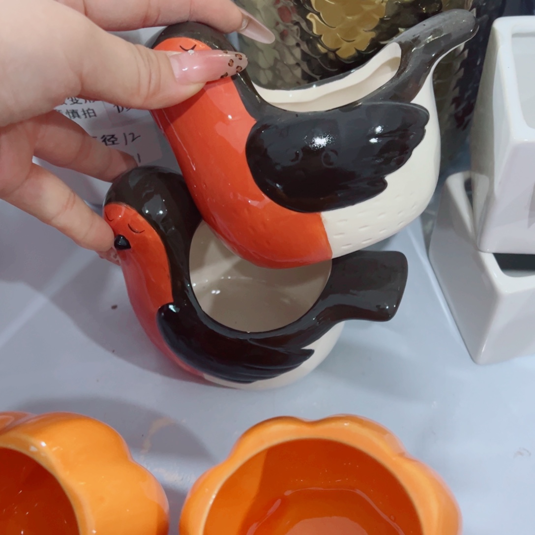 有孔，陶瓷花盆满10米包邮发货