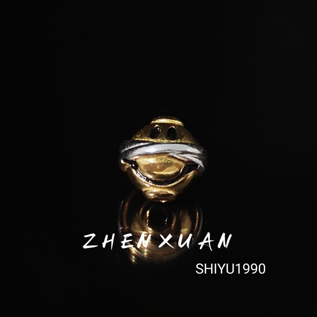 喜玩玩双色缠绕珠配饰尺寸9.7mm一套文玩配饰