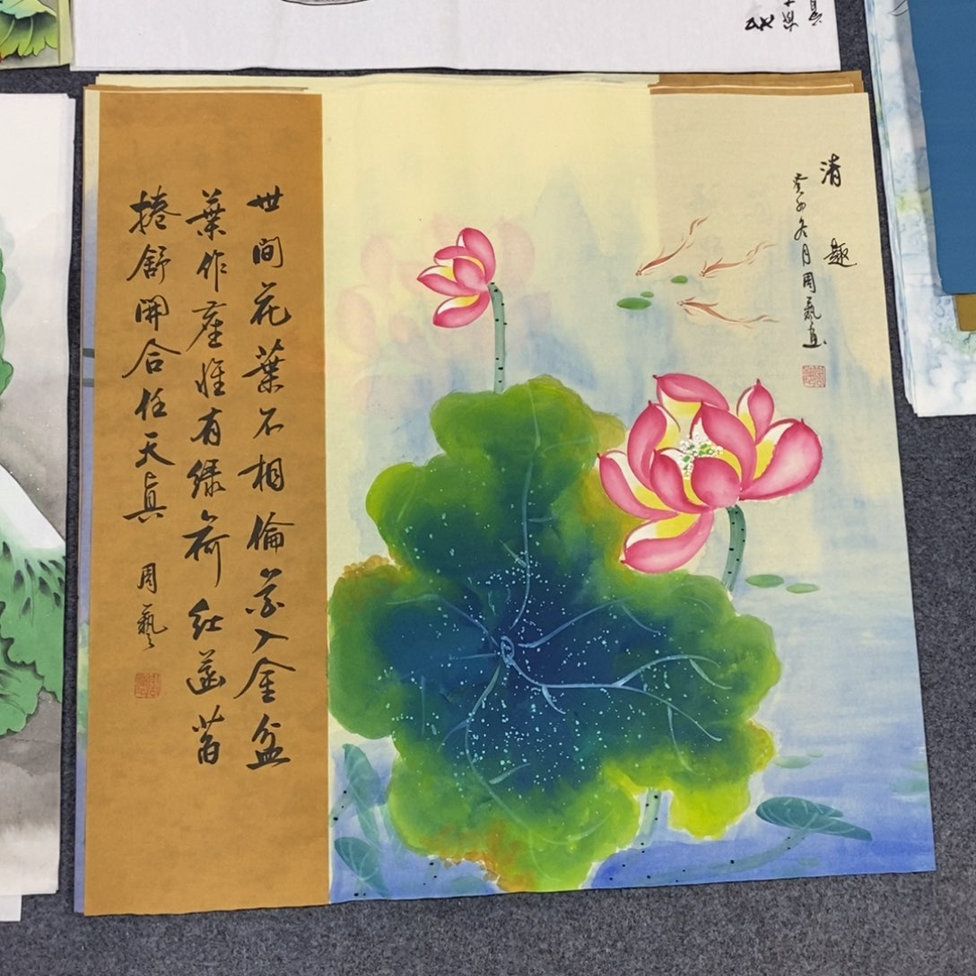 国画尺寸70✖️70精品斗方手绘画