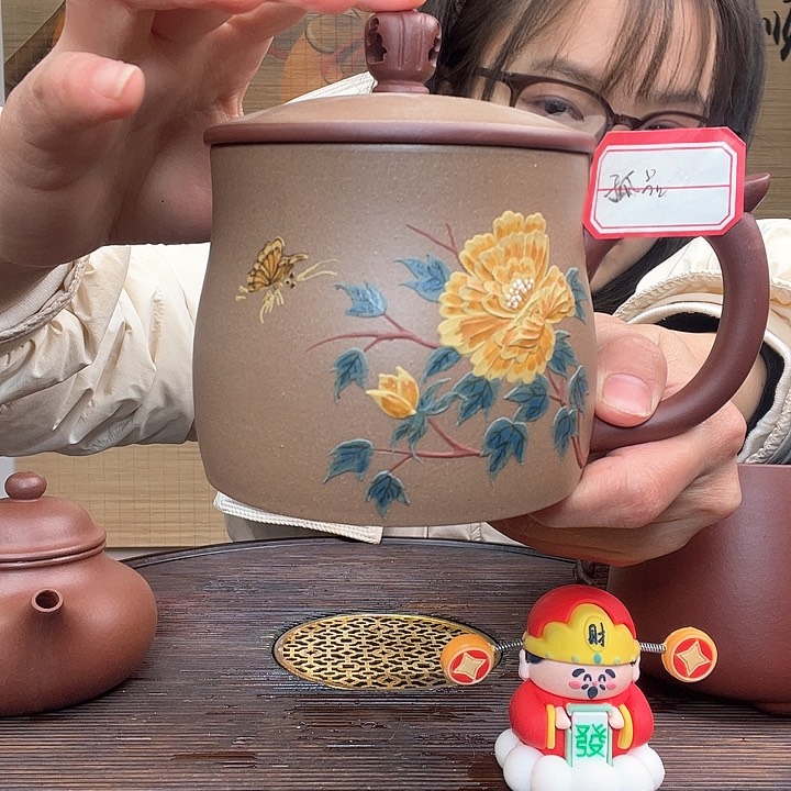 紫砂茶杯原矿紫砂杯