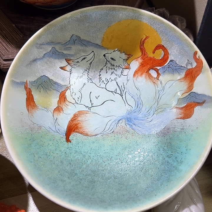 手绘遇见山海九尾红狐