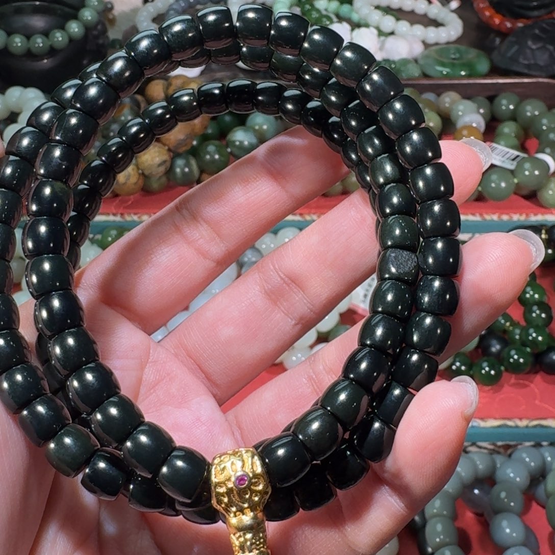 和田玉未镶嵌手链