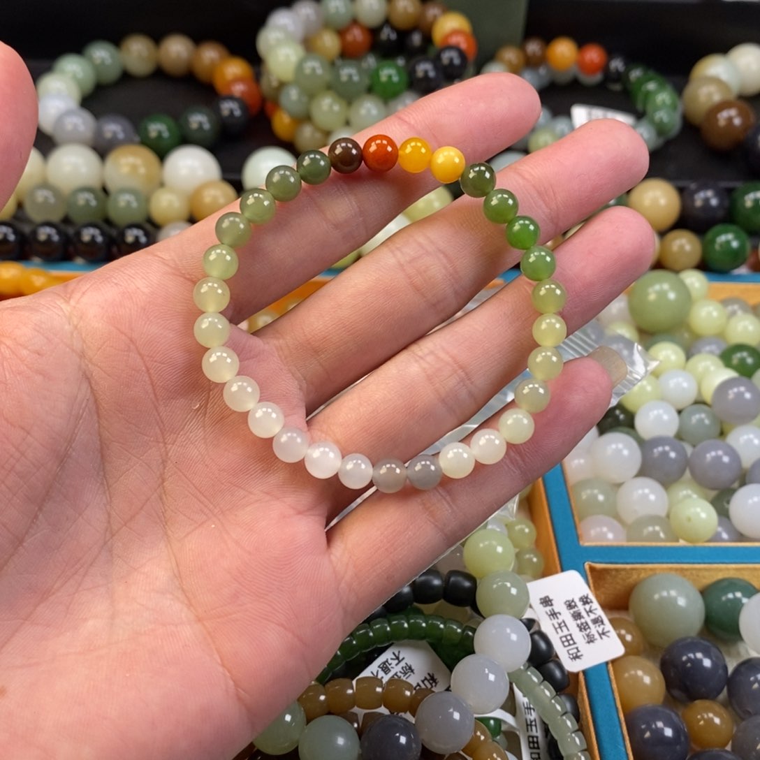 和田玉手串未镶嵌卡6福利多宝