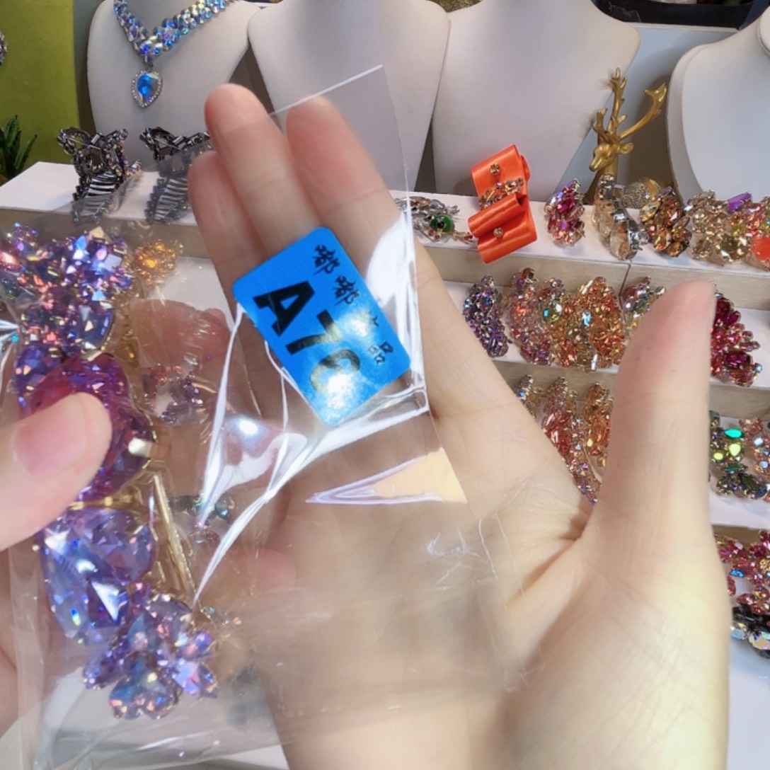 琉璃纯铜合金施华发夹