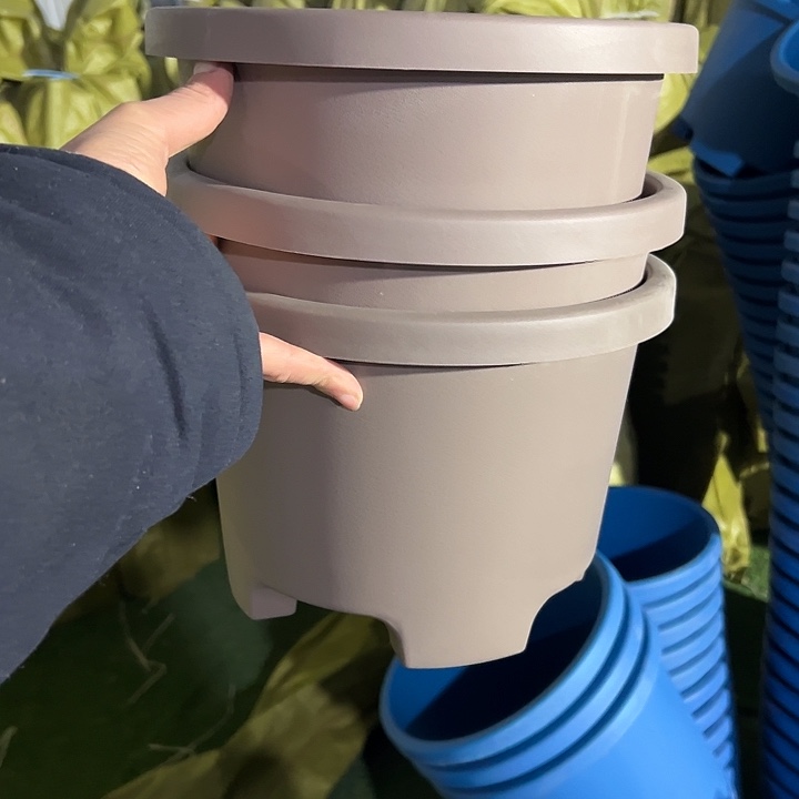 咖色圆球根26外径19高3个盆