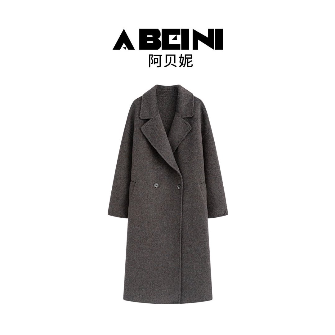 【城市战袍】 骆驼绒桑蚕丝纯手工秋冬双面呢加绒松弛感高奢大衣