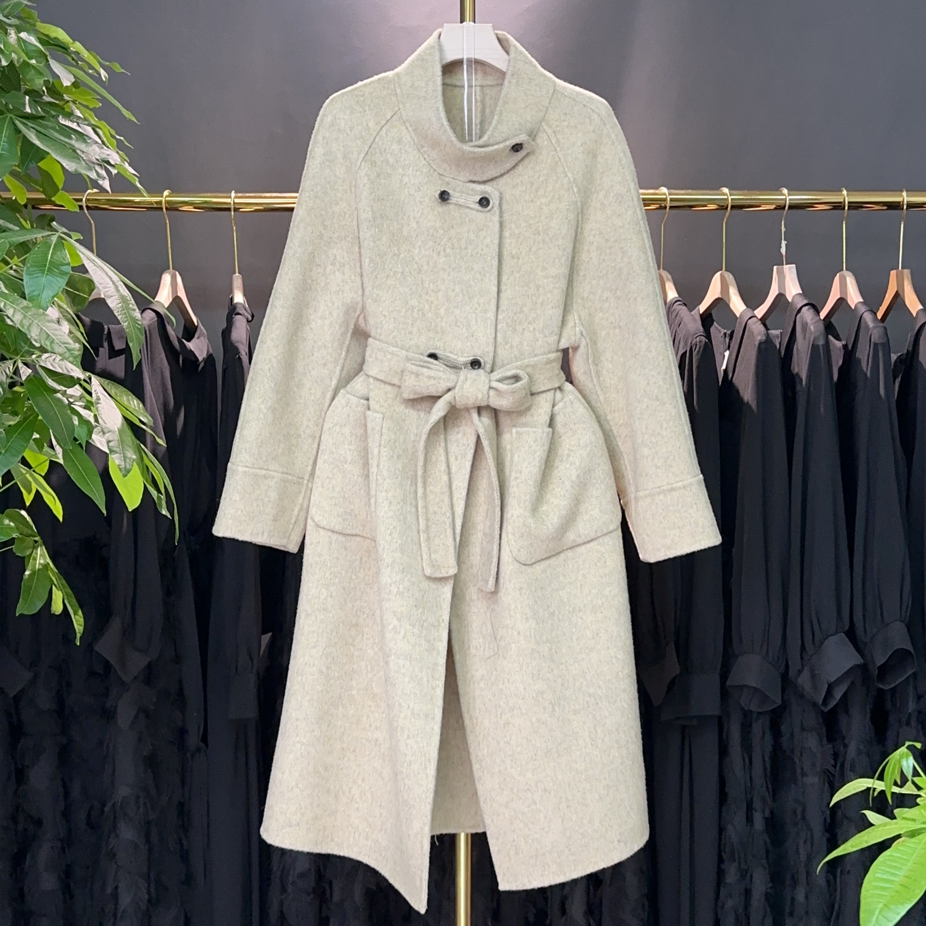 【A9355】毛呢外套女2025秋冬加厚新款高级感百搭时尚毛呢外套