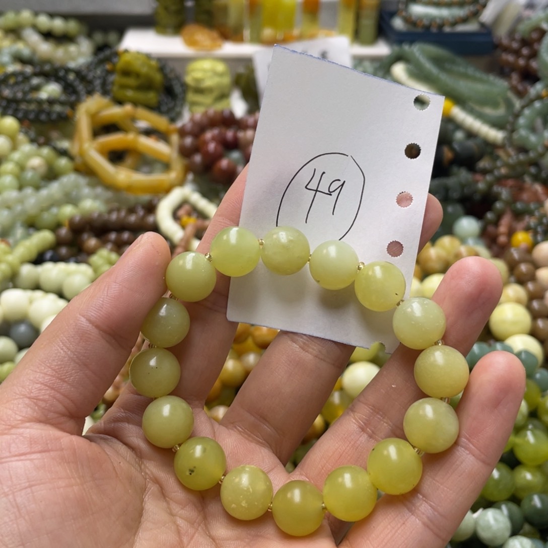 蛇纹石玉手链未镶嵌