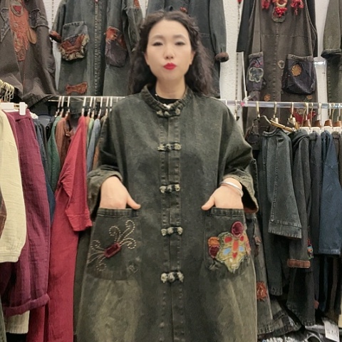 刺绣招财猫如意外套