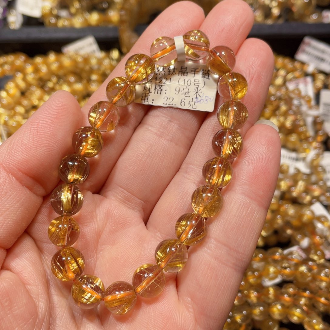 水晶手链未镶嵌优****）天然水晶手链