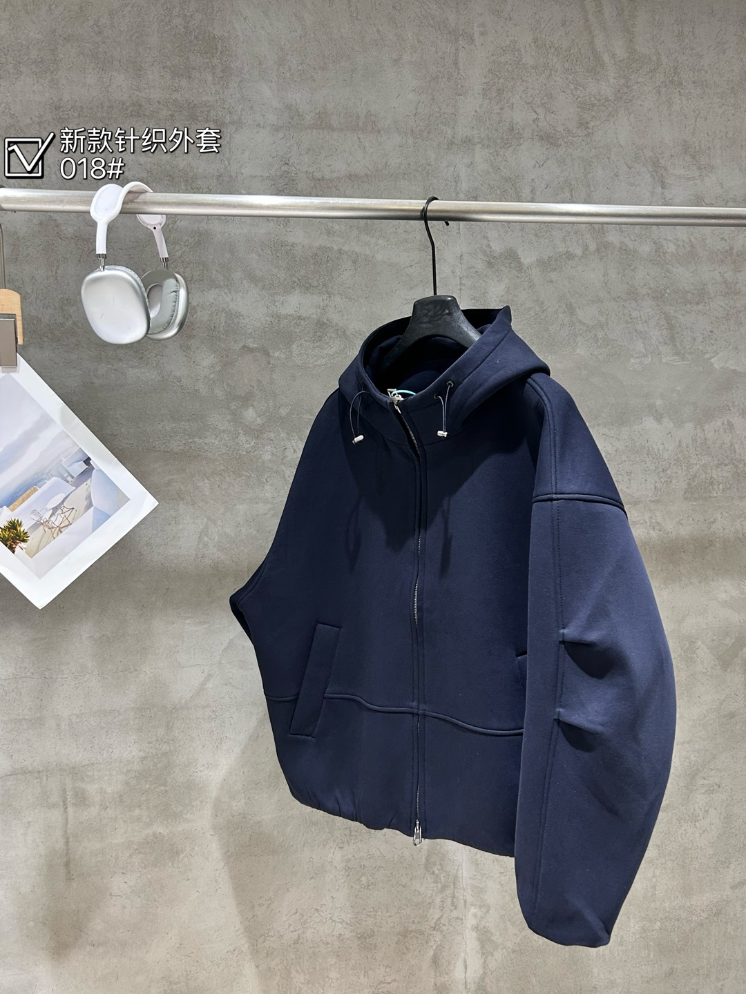 【018】秋冬新款百搭连帽男女情侣款休闲夹克外套