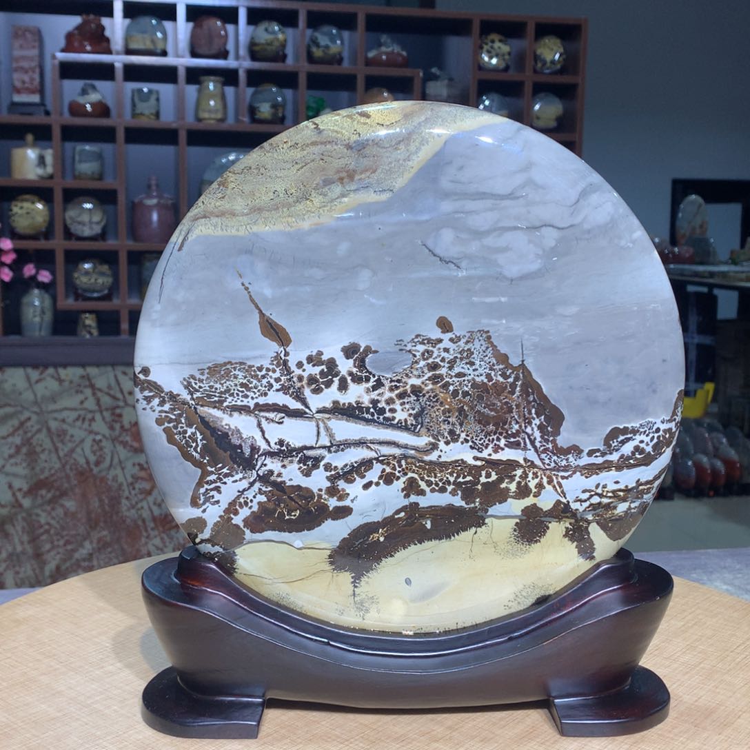 紫砂，广西国画石摆件，收藏观赏