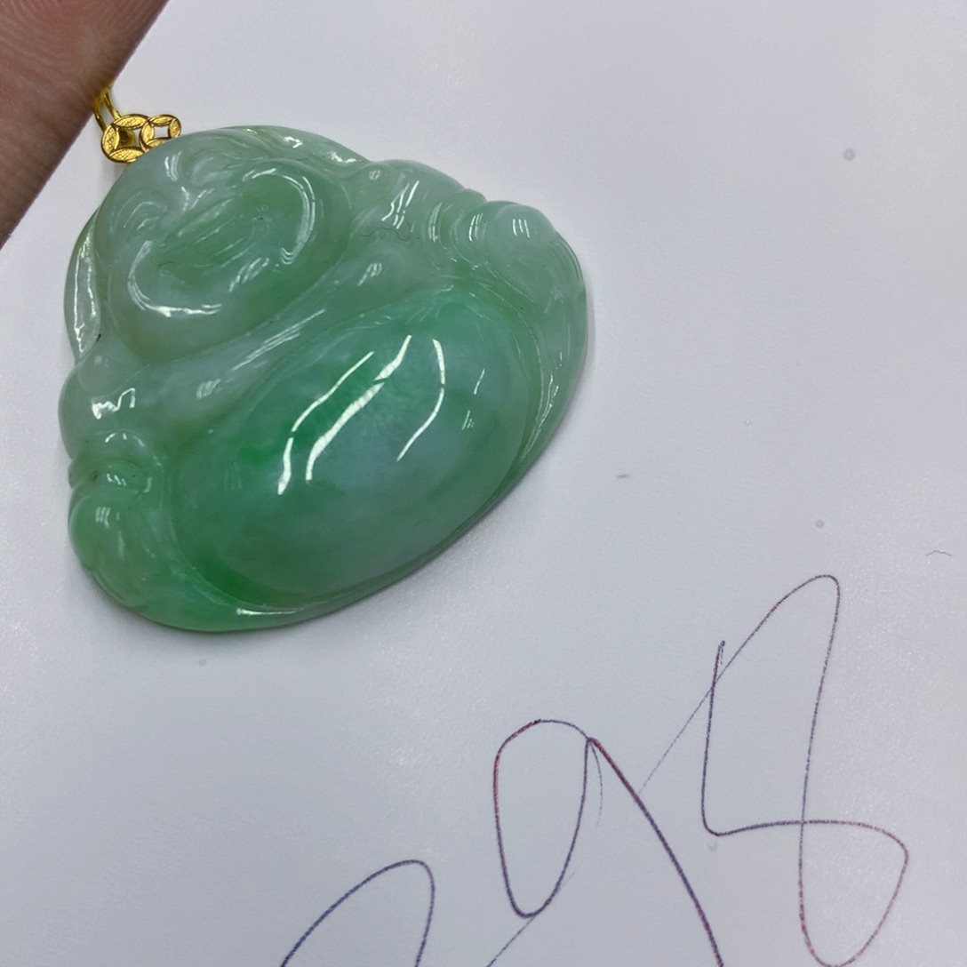 翡翠颈饰18K金镶嵌翡翠