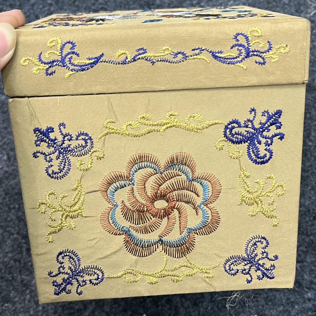 【闪购商品】福利福利福利仙鹤刺绣木盒摆件复古工艺