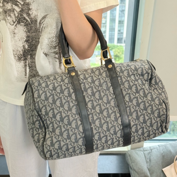 95新 DIOR/迪奥 老花 35 手提波士顿