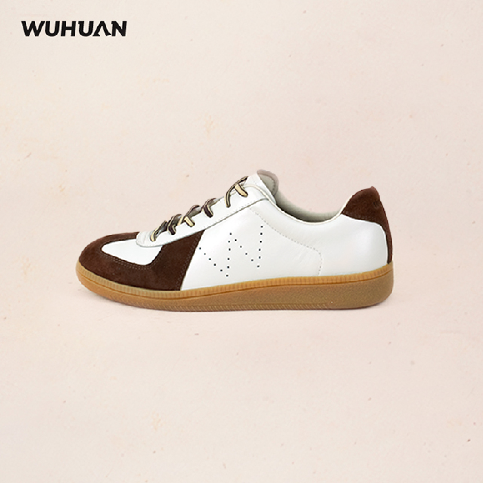 【明道同款】WUHUAN德训鞋圣诞红双足弓支撑复古透气舒适休闲运动鞋