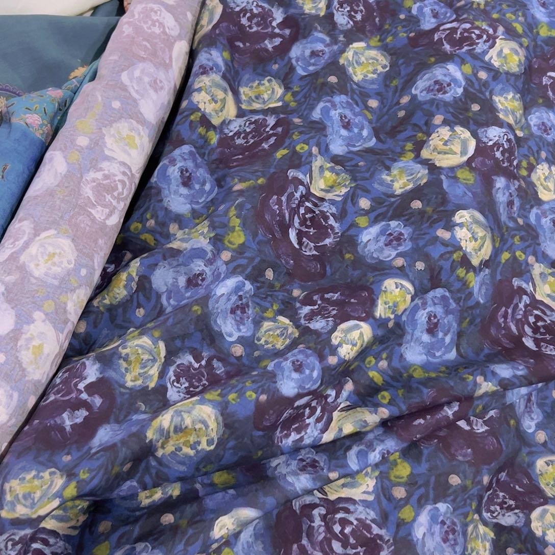 一米价纯天丝斜纹1.4米宽果子布艺地卷