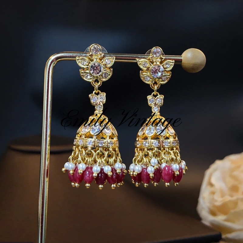 铜合金仿水晶耳饰 【2383】Emily Vintage珍藏款