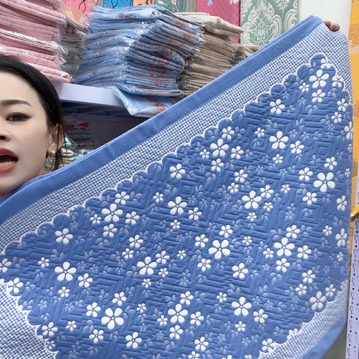 棉蓝色雪花纯棉面料