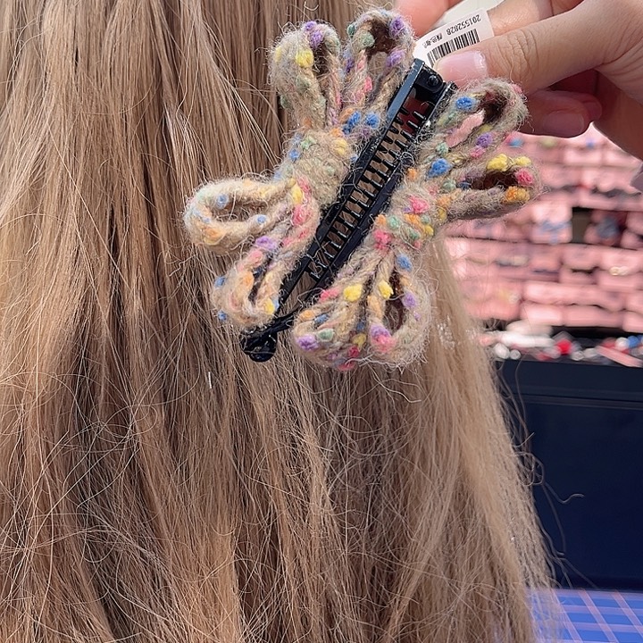 皮质铁合金卡其豆豆香蕉夹