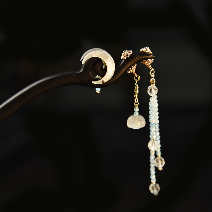 原创手工发簪檀木盘发新中式国风旗袍日常百搭