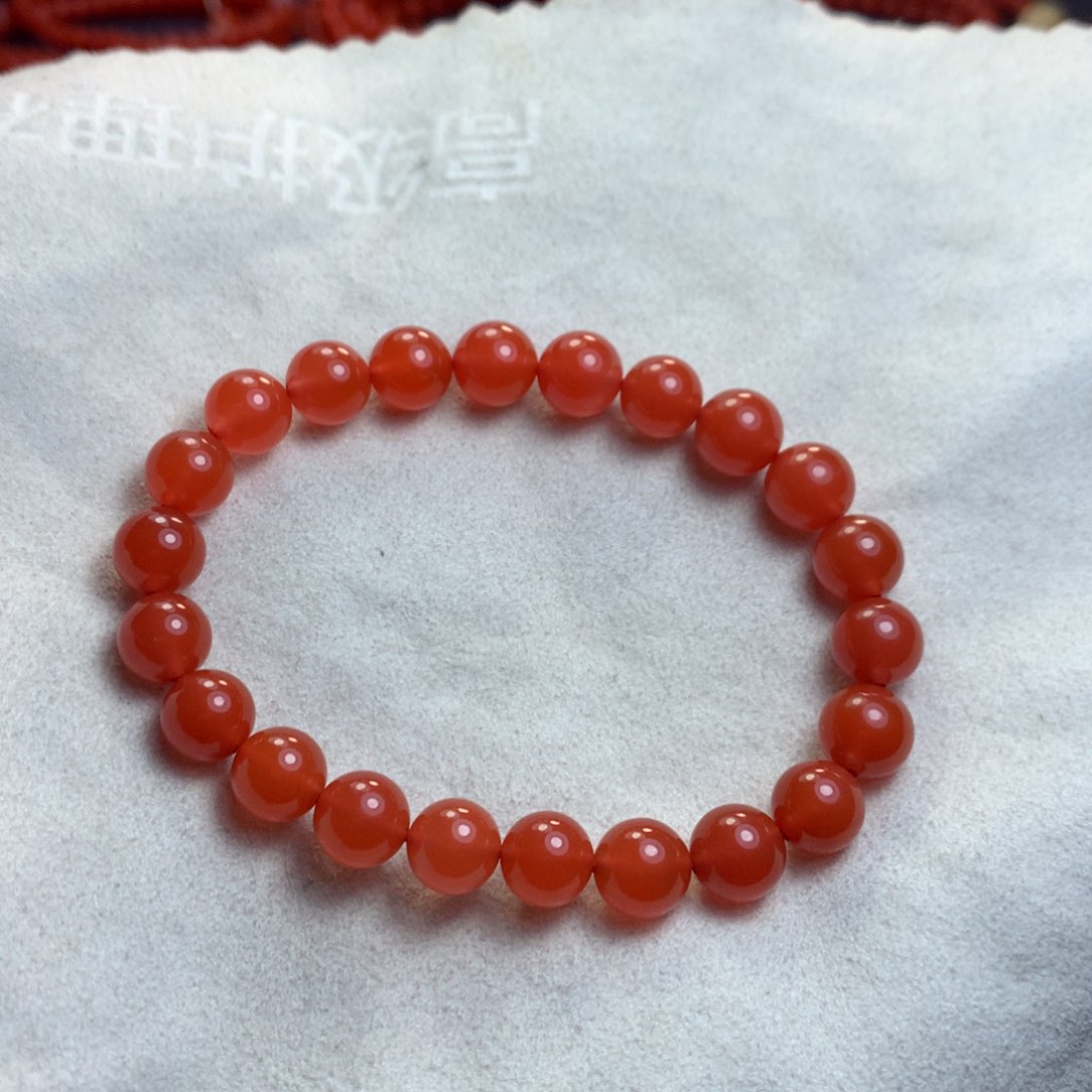 南红玛瑙手串未镶嵌