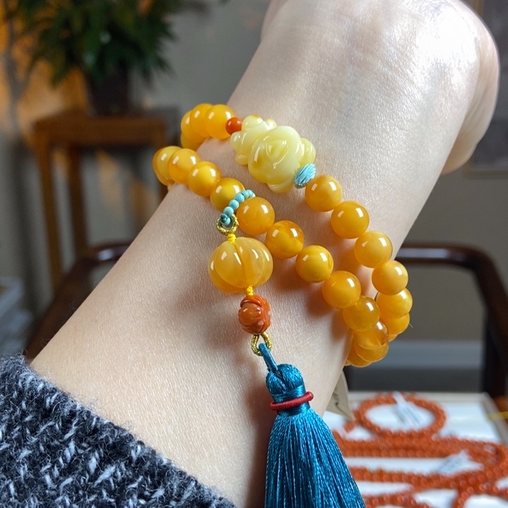 琥珀手链未镶嵌蜜蜡手串8