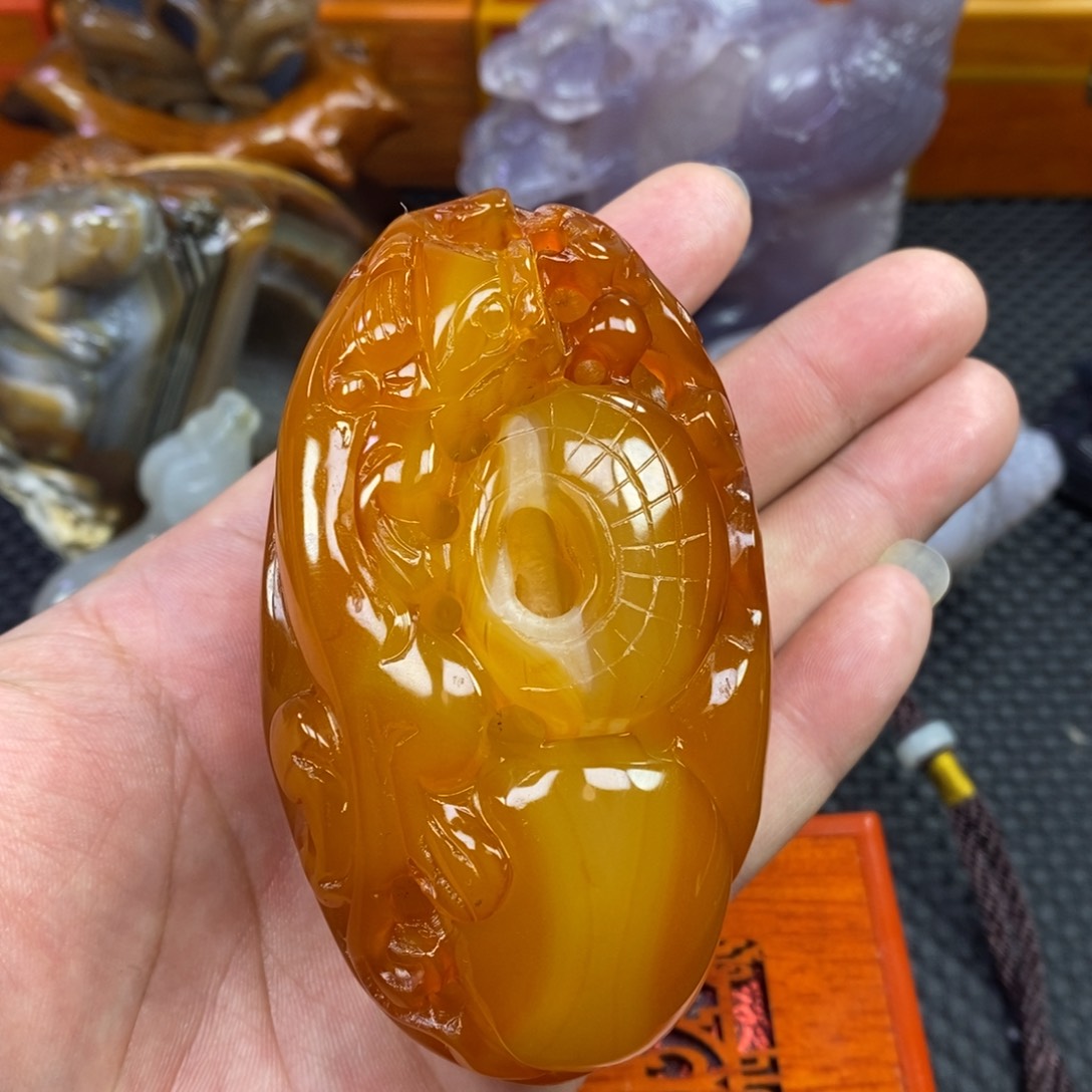 玛瑙/玉髓手把未镶嵌树*