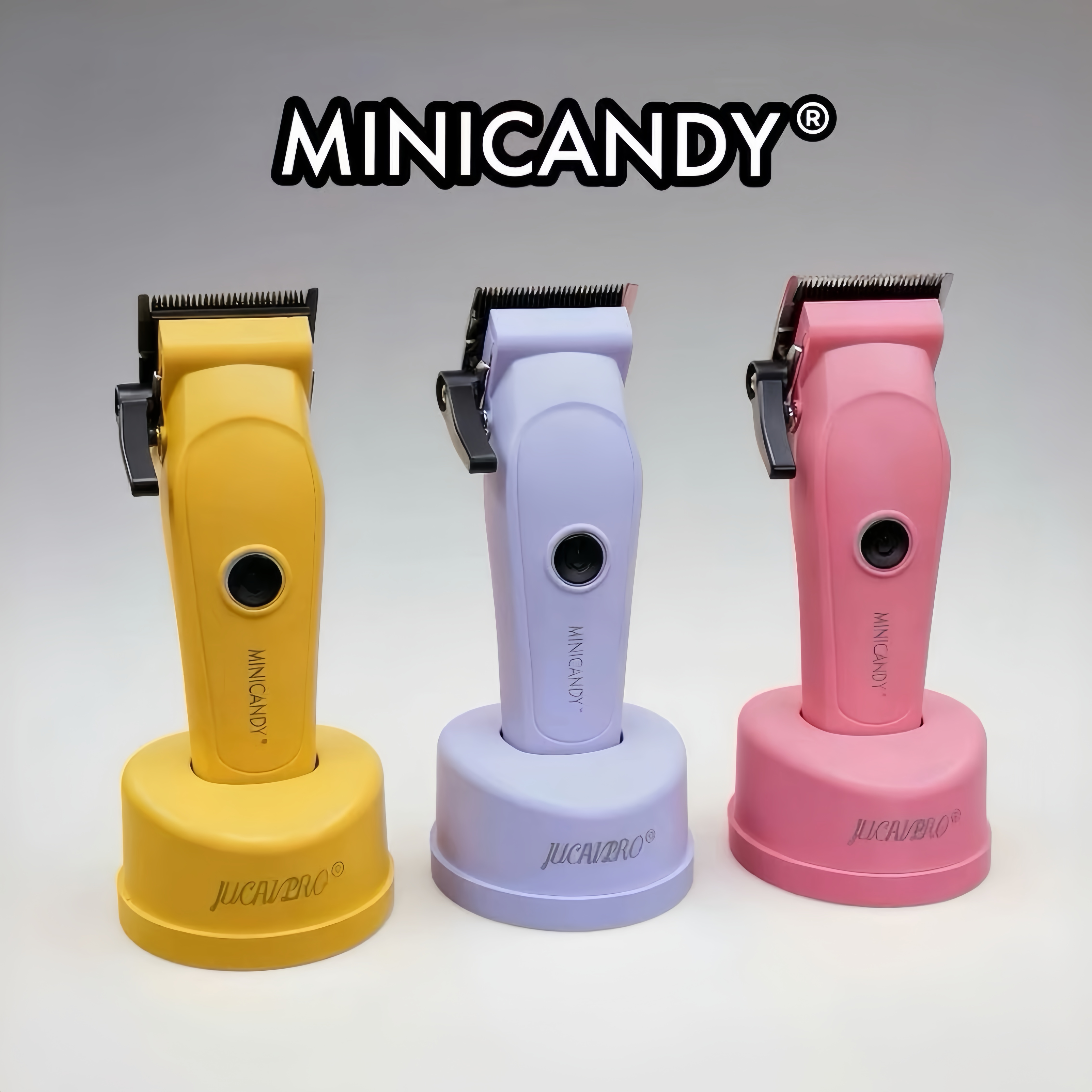 聚彩MINICANDY-新款糖果迷你黄小胖推剪强磁无刷电机440c弧形碳钢