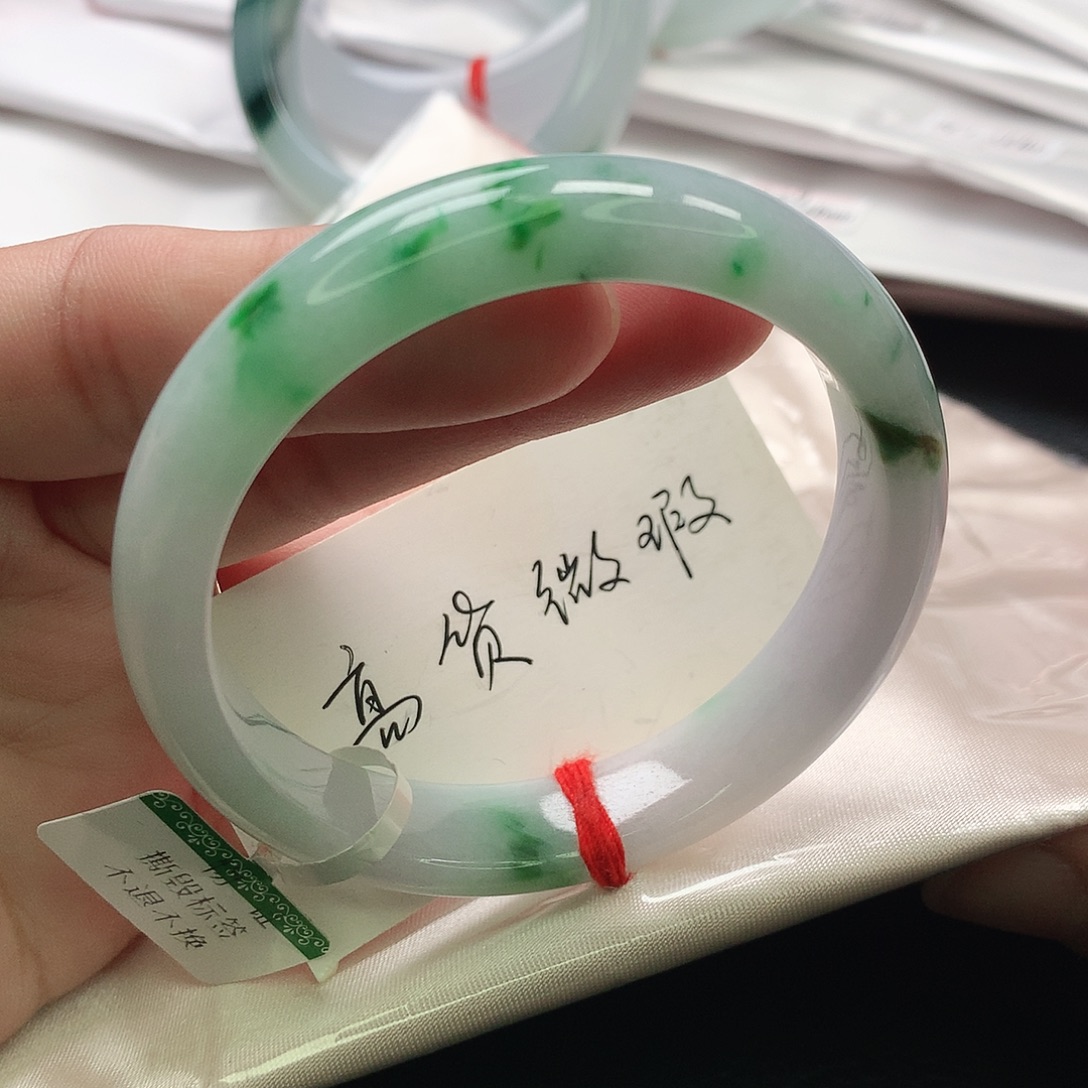 翡翠未镶嵌手镯缅甸53.54