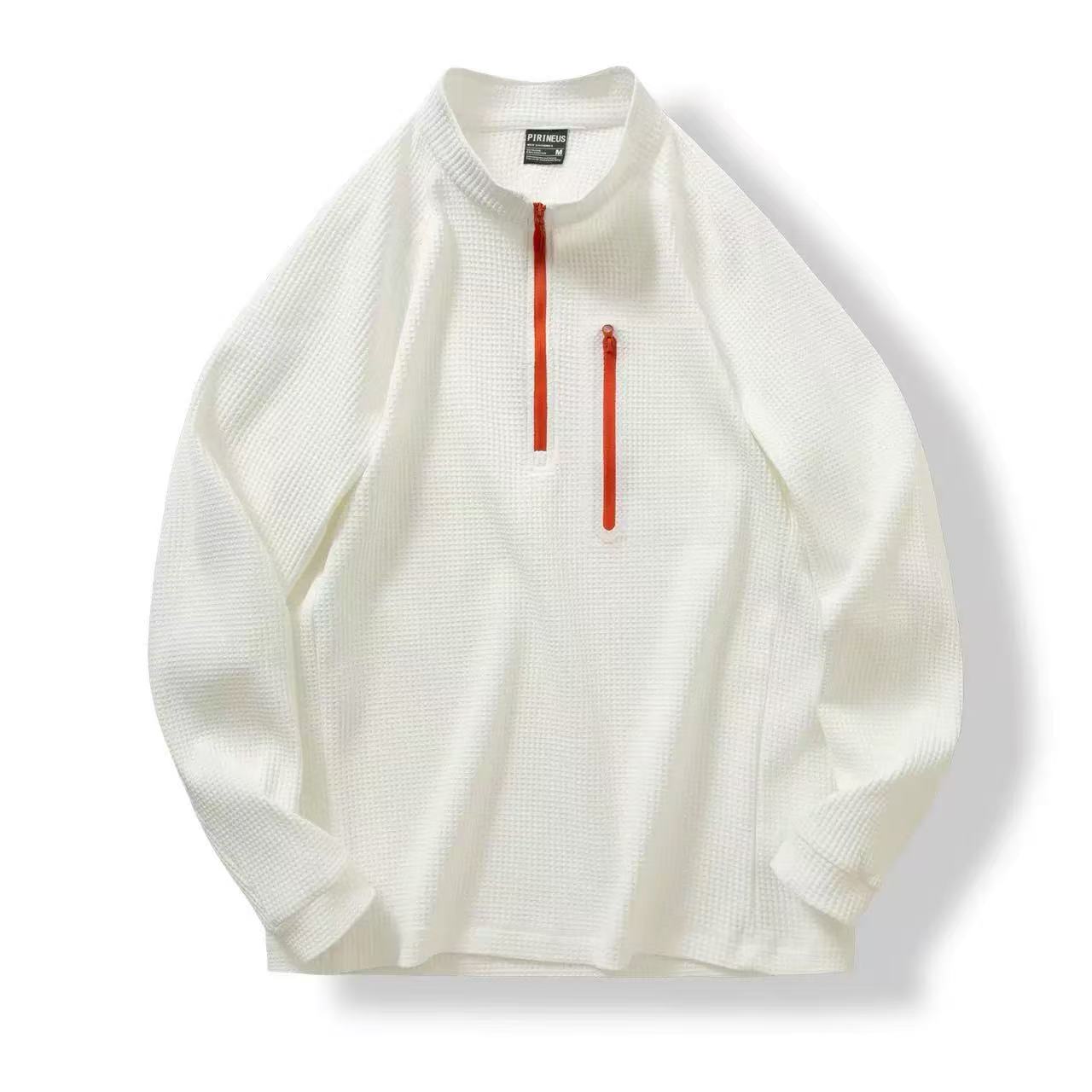 户外新宠！肌理玉米格纹理！2025年秋冬男女情侣半拉链卫衣