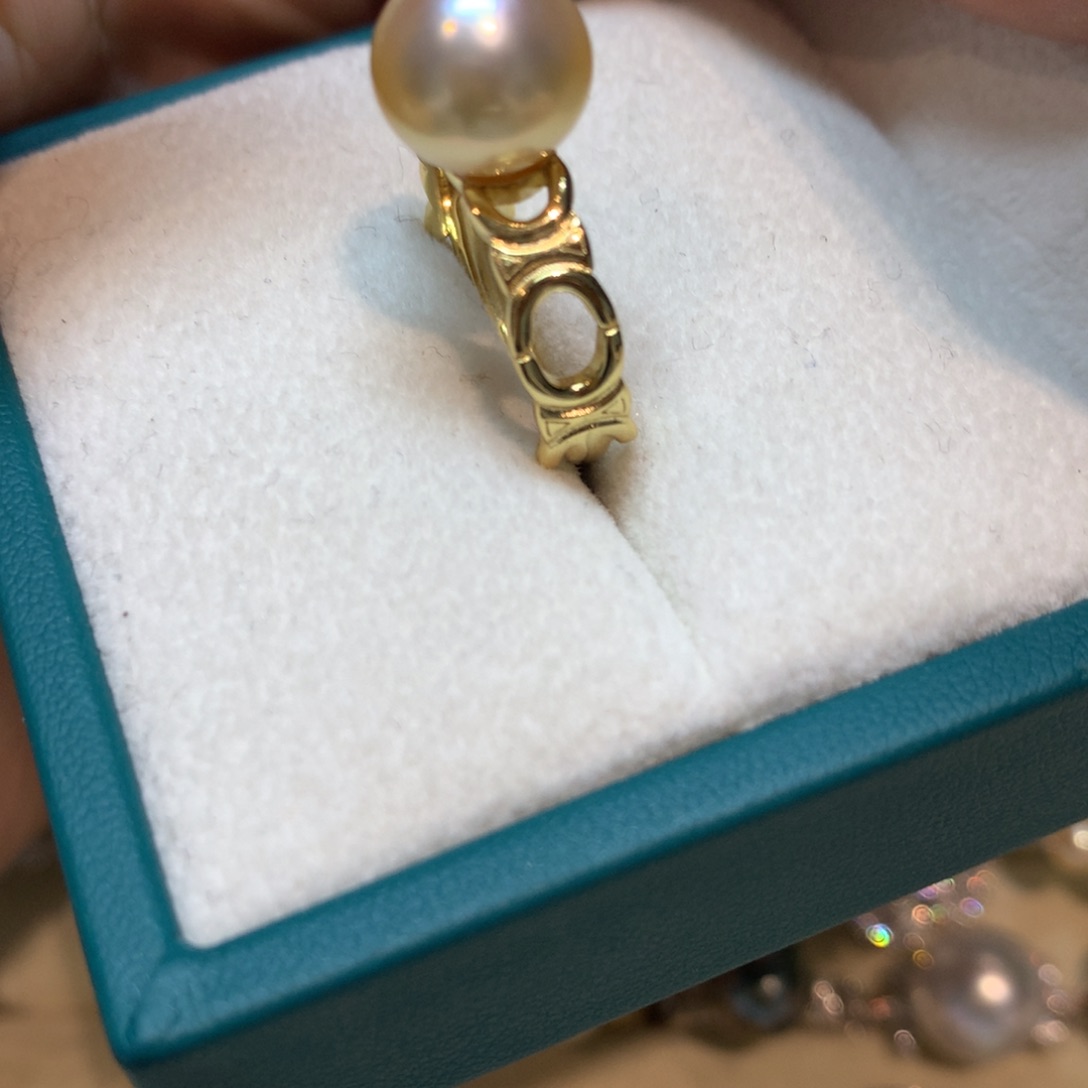 海水珍珠戒指银S925镶嵌