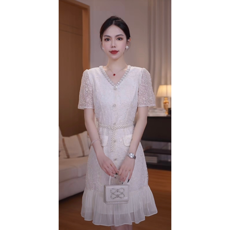 【古蔓诗福利款】6940囯内设计师品牌气质收腰连衣裙