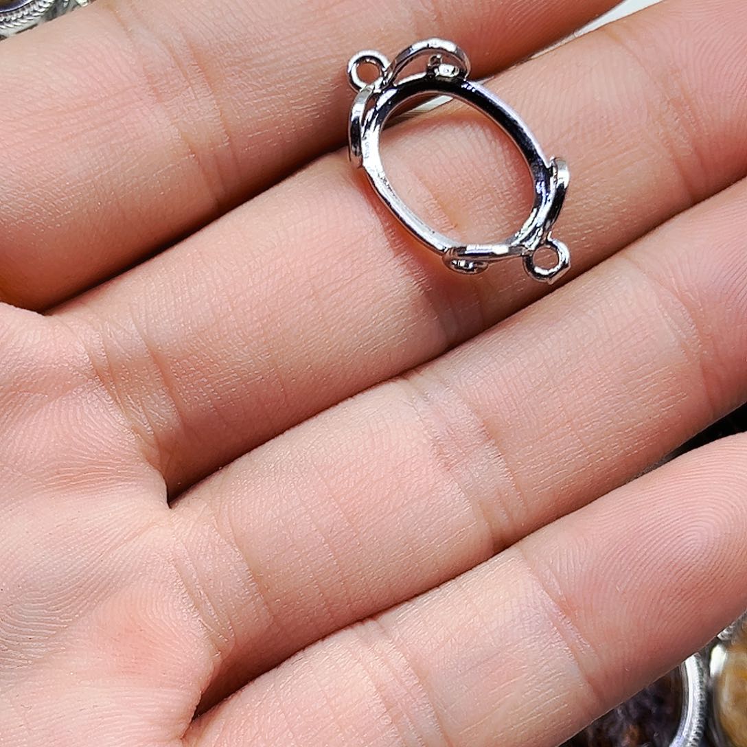 水晶戒指银S800镀金镶嵌沫*～