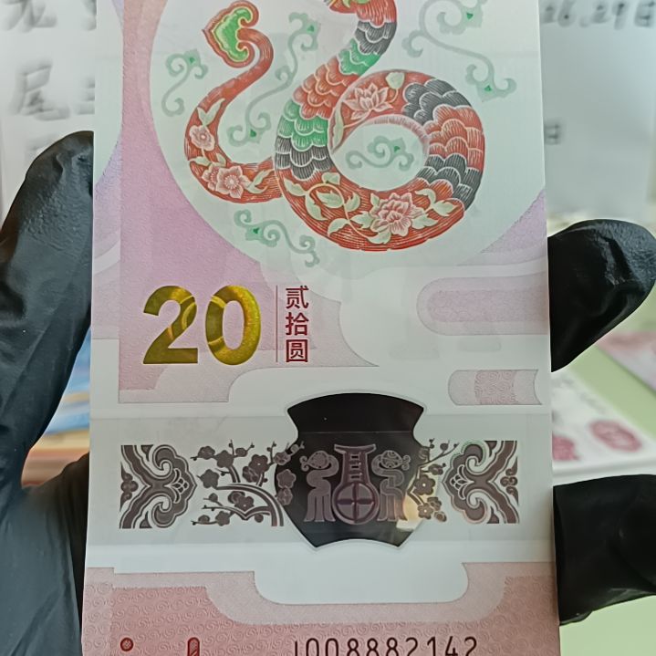 塑料蛇年生肖纪念钞单张008882142