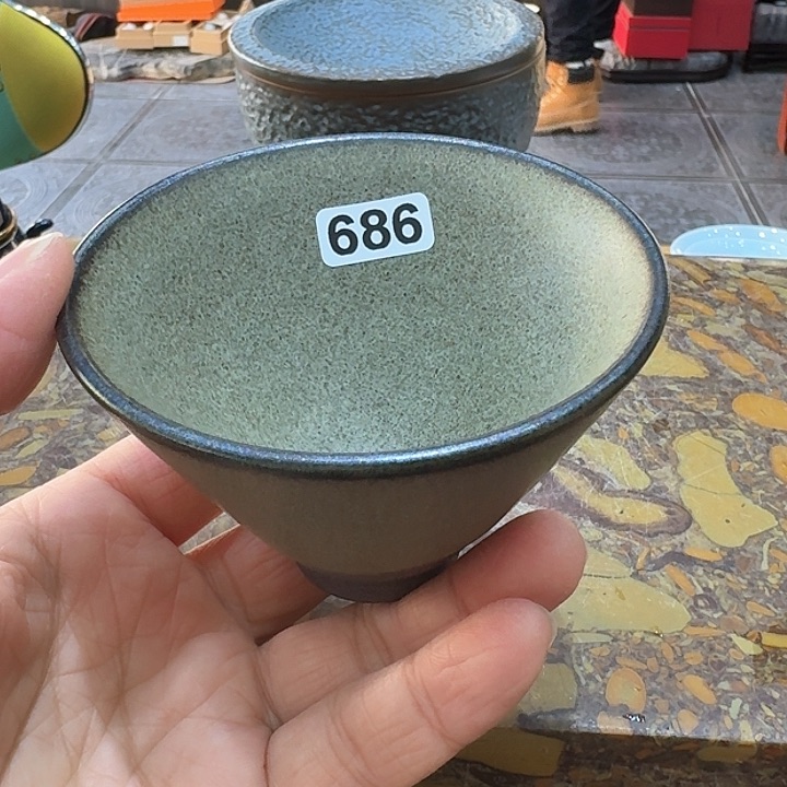 柴烧盏杯一个。。。品茗