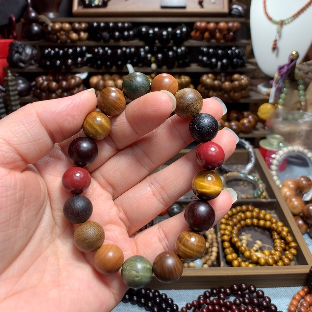 手串/手链小叶紫檀多宝12mmdiy