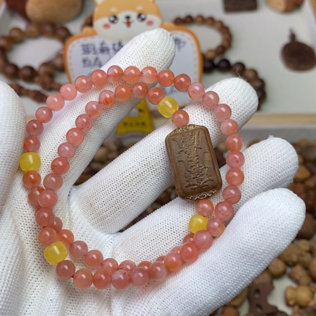 檀香木散珠6**7印度迈索尔老山檀2.5*3.5