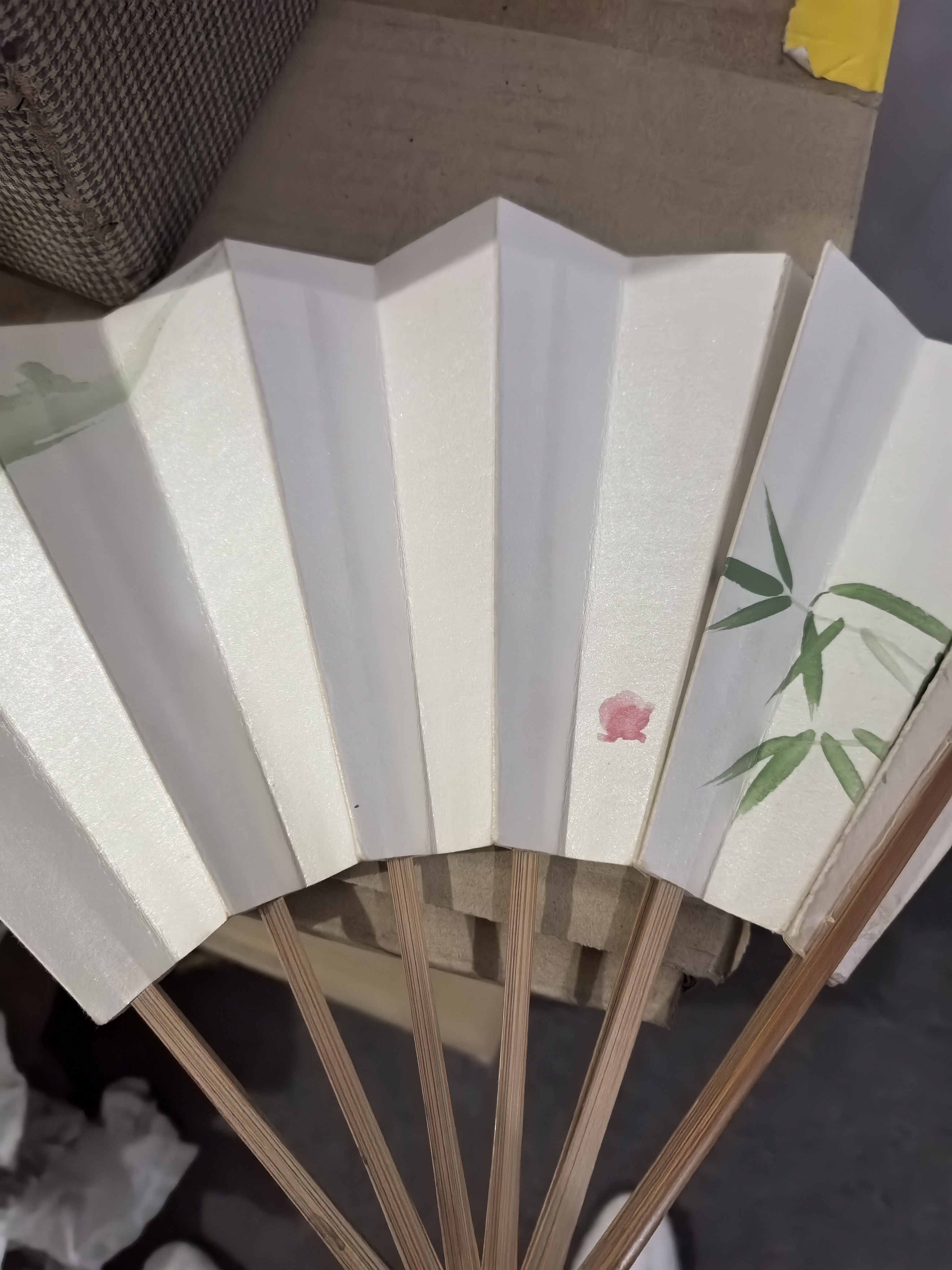 新中式黑色竹子折叠扇古风汉服旗袍舞蹈随身便携国风拍照折扇夏季