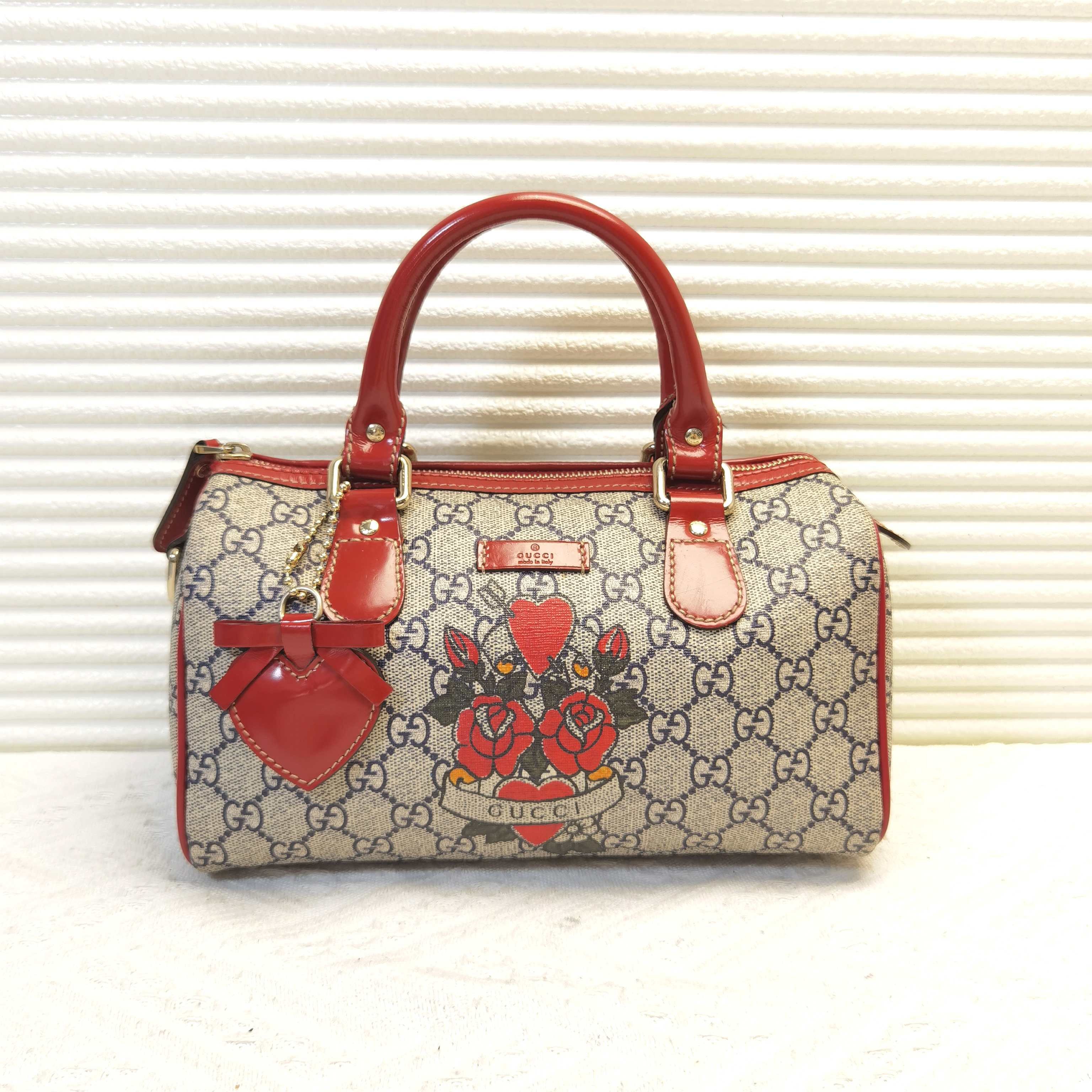95新 GUCCI/古驰 Gucci GG Blooms 情人节老花波士顿手提包