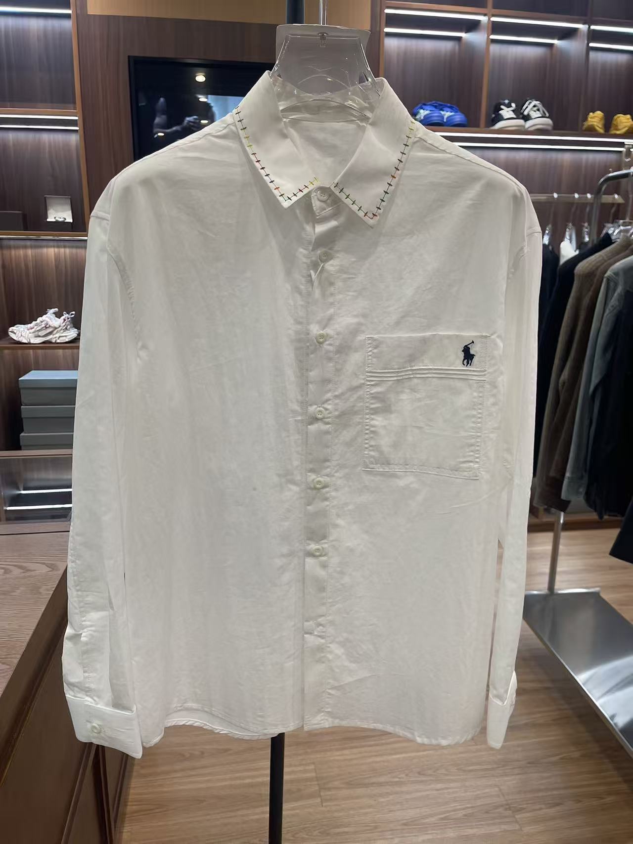 【D3322】lafu重工刺绣衬衫外套男女同款