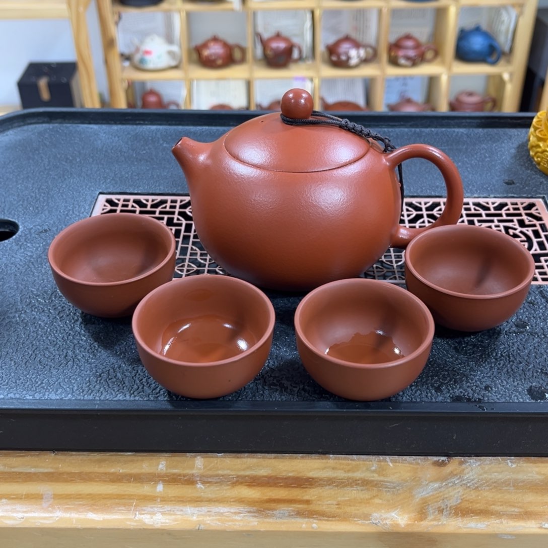 茶壶紫砂胖西施（一壶四杯）