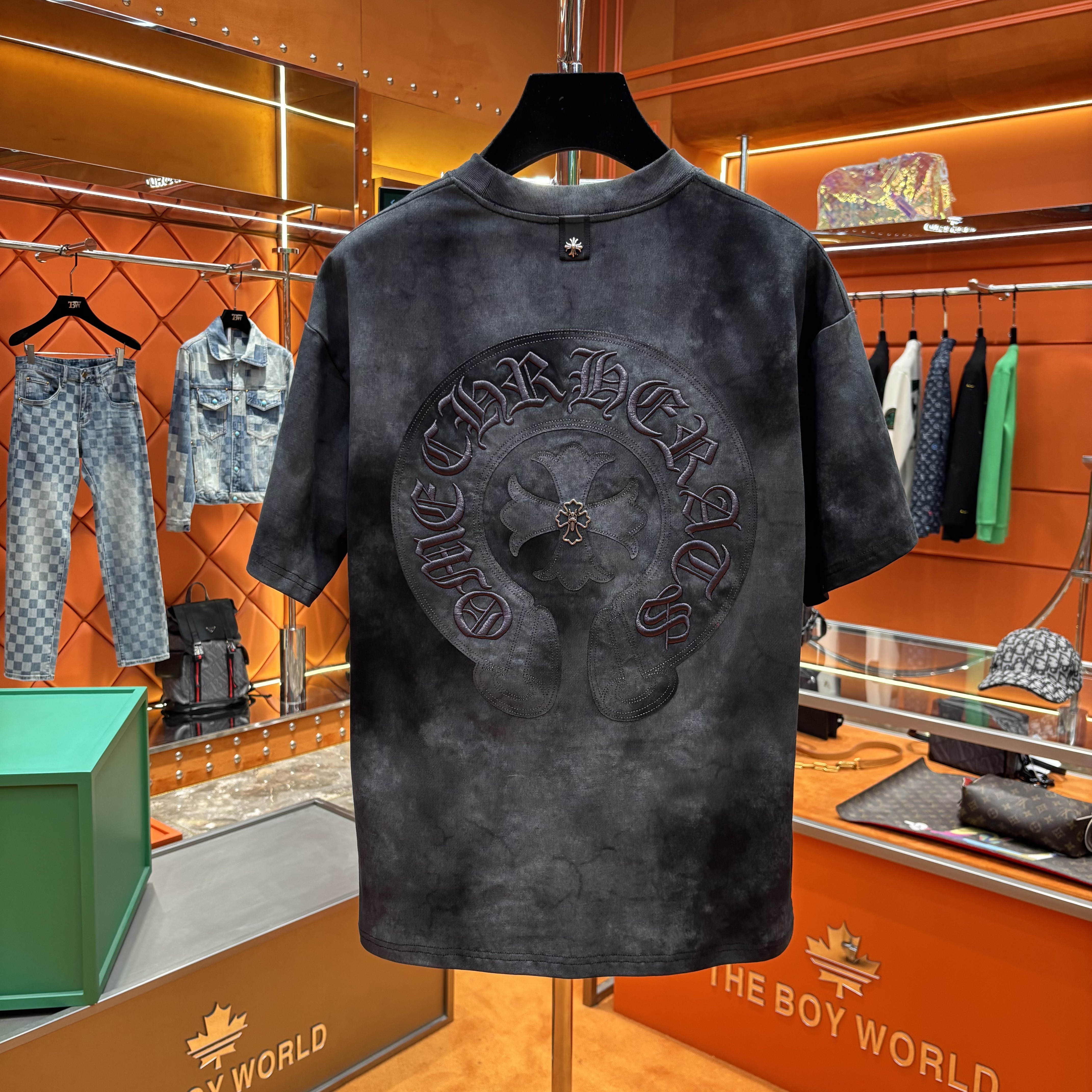 AW-GD【新款短袖】2025夏季高级感时尚百搭高端奢潮刺绣短袖25198