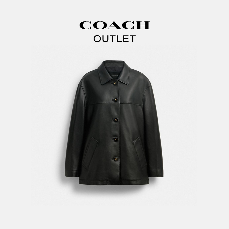 【新品】COACH/蔻驰奥莱 皮革大衣