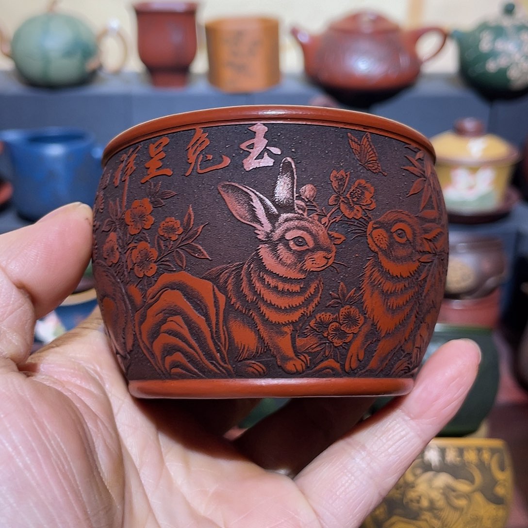 原矿紫砂手工主人杯