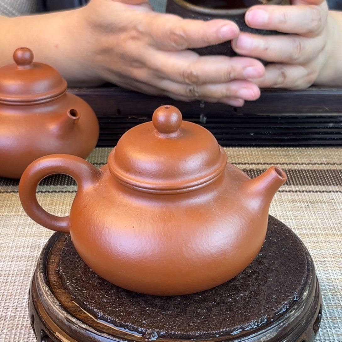 茶壶紫砂小煤窑朱泥200cc瑕