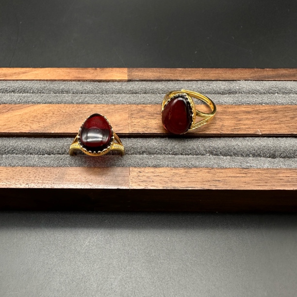 【牛牛严选】琥珀水滴戒指 多样性只发一件 AC/0069/Q