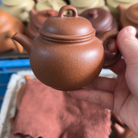 紫砂茶壶金降坡泥180cc