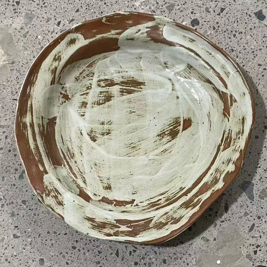 手刷哑光素痕三层餐盘 20cm*5cm P166  BRX